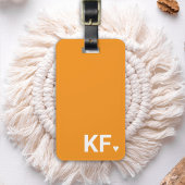 Étiquette À Bagage Modern Bold Initial Monogram Heart Personalized