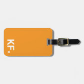 Étiquette À Bagage Modern Bold Initial Monogram Heart Personalized (Devant horizontal)