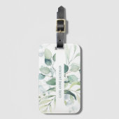 Étiquette À Bagage Modern Botanical Eucalyptus Greenery Elegant (Devant Vertical)