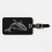 Étiquette À Bagage Modern Geometric Whale Luggage Tag (Devant horizontal)
