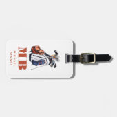 Étiquette À Bagage Modern Golfer Sport Monogrammed (Devant horizontal)