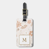 Étiquette À Bagage Modern Leaf & Floral Pattern Seamless Background (Devant Vertical)