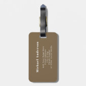 Étiquette À Bagage Modern Leaf & Floral Pattern Seamless Background (Dos Vertical)