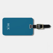 Étiquette À Bagage Modern Monogram Luggage Tag (Devant horizontal)