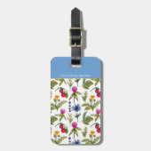Étiquette À Bagage Modern Monogram Wildflower Pattern Stylish  (Devant Vertical)
