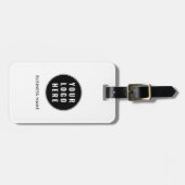 Étiquette À Bagage Modern QR Code Business Logo Minimalist (Devant horizontal)