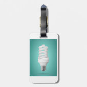 Étiquette À Bagage Modern Spiral Compact Fluorescent Lightbulb (Dos Vertical)