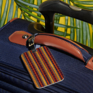 Étiquette À Bagage Moderne Bohème Marron