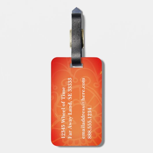 Étiquette À Bagage Moderne Élégant Simple Voyage en toute sécurité mo (Dos Vertical)