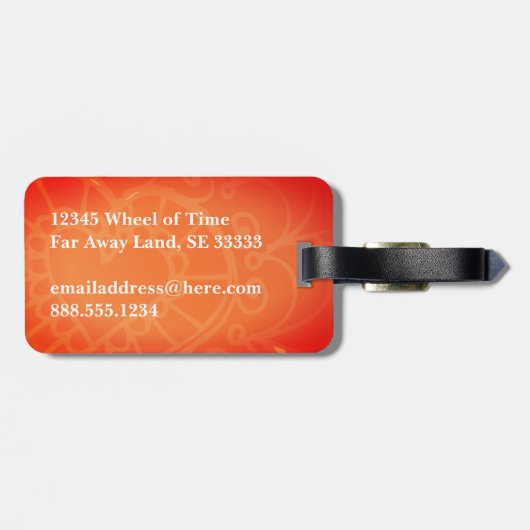 Étiquette À Bagage Moderne Élégant Simple Voyage en toute sécurité mo (Dos horizontal)