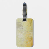 Étiquette À Bagage Moderne Élégant Unique Plain Mortier Mur Jaune (Dos Vertical)