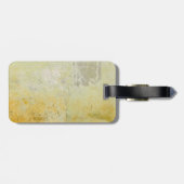 Étiquette À Bagage Moderne Élégant Unique Plain Mortier Mur Jaune (Dos horizontal)