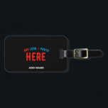 ÉTIQUETTE À BAGAGE MODERNE ET MODERNE PERSONNALISABLE NOIR VÉRIFIÉ<br><div class="desc">VOUS POUVEZ CHANGER,  REDIMENSIONNER OU AJOUTER LOGO,  PHOTO,  TEXTE ET COULEURS COMME VOUS LE SOUHAITEZ.MERCI.</div>