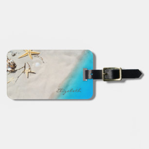 Étiquette À Bagage Moderne Féminin Tropical, Plage, Étoiles de Mer