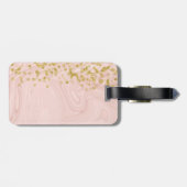 Étiquette À Bagage Moderne & Feminine Girly Bling (Dos horizontal)
