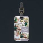 Étiquette À Bagage Moderne lilac multiphoto famille de photos élégant<br><div class="desc">Moderne pastel lilac violet multi photo famille design élégant et élégant. Idéal anniversaire réfléchi,  jour des mères,  Fête des pères ou cadeau de Noël.</div>