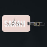 Étiquette À Bagage Moderne Pastel Rose Beauté Personnalisée Vous Nom<br><div class="desc">Moderne Pastel Rose Beauté Personnalisée Vous Nom</div>