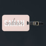 Étiquette À Bagage Moderne Pastel Rose Beauté Personnalisée Vous Nom<br><div class="desc">Moderne Pastel Rose Beauté Personnalisée Vous Nom</div>