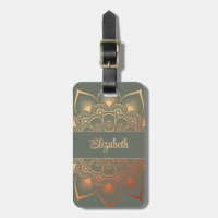 Moderne Savage Green Peach Mandala