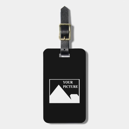 Étiquette À Bagage Moderne simple Créez votre propre image Mariage (Devant Vertical)