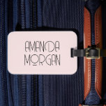 Étiquette À Bagage Moderne solide noir minimaliste professionnel<br><div class="desc">Moderne solide noir minimaliste professionnel</div>