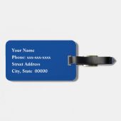 Étiquette À Bagage Moderne Sud-Ouest Géométrique, Bleu & Turquoise (Dos horizontal)