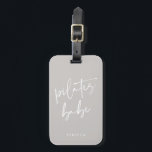 Étiquette À Bagage Moderne Taupe Gris Calligraphie Exercice Gym Pilat<br><div class="desc">Elégant Taupe Grey Pilates Babe étiquette bagage pour vos voyages et vacances. Achetez-en un pour vous ou comme cadeau Pilates pour un instructeur Pilates ou un ventilateur Pilates. Accessoire Pilates moderne avec script de calligraphie manuscrit moderne et votre nom de choix. Les couleurs de tous les éléments de texte peuvent...</div>