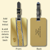 Étiquette À Bagage Modifier la balise Argent initial sur les bagages 
