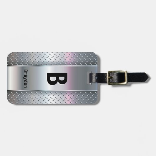 Étiquette À Bagage Modifier l'ajout initial (supprimer) Nom Metal Shi (Devant horizontal)