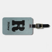 Étiquette À Bagage Modifier le nom d'ajout initial Plaque de contrôle (Devant horizontal)