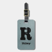 Étiquette À Bagage Modifier le nom d'ajout initial Plaque de contrôle (Devant Vertical)