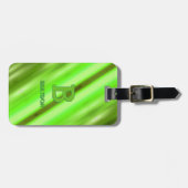 Étiquette À Bagage Modifier le nom d'ajout initial Soft Green Olive S (Devant horizontal)