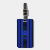 Étiquette À Bagage Modifier le nom initial Ajouter le nom bleu sur le (Devant Vertical)