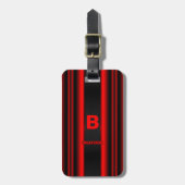Étiquette À Bagage Modifier le nom initial Ajouter le nom rouge sur l (Devant Vertical)