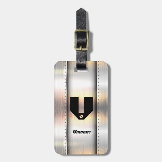 Étiquette À Bagage Modifier le nom initial, ajouter (supprimer), band (Devant Vertical)