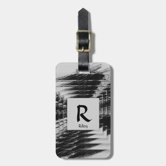 Étiquette À Bagage Modifier le nom initial, ajouter (supprimer), bros (Devant Vertical)