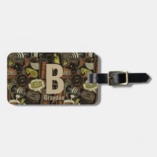 Étiquette À Bagage Modifier le nom initial, ajouter (supprimer), la d (Devant horizontal)