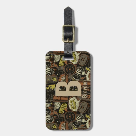 Étiquette À Bagage Modifier le nom initial, ajouter (supprimer), la d (Devant Vertical)