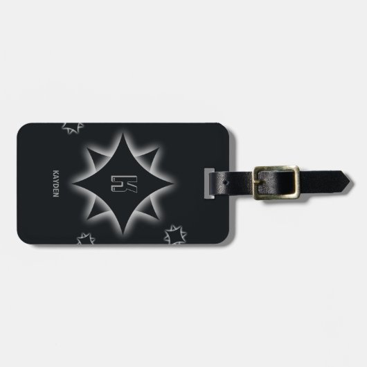 Étiquette À Bagage Modifier le nom initial, ajouter (supprimer), l'om (Devant horizontal)