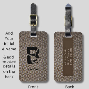 Étiquette À Bagage Modifier le nom initial, Ajouter (supprimer), Plaq