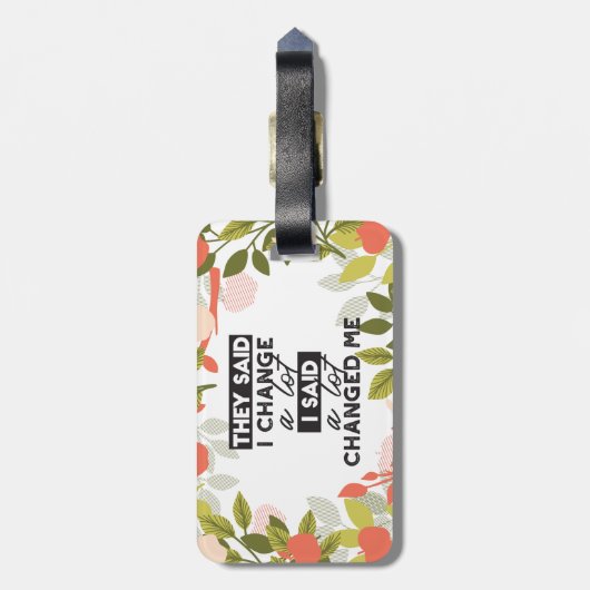 Étiquette À Bagage Modifier les devis avec le Motif d'arbre fruitier  (Dos Vertical)