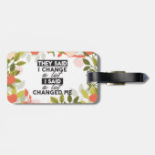 Étiquette À Bagage Modifier les devis avec le Motif d'arbre fruitier  (Dos horizontal)