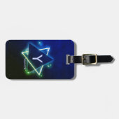 Étiquette À Bagage Modifier l'initiale, ajouter (supprimer) Nom Espac (Devant horizontal)