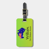 Étiquette À Bagage Modifier tout le texte, Dinkum clair Aussie Drapea (Devant Vertical)