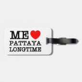 ÉTIQUETTE À BAGAGE MOI AIME PATTAYA LONGTIME (Dos horizontal)