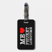 ÉTIQUETTE À BAGAGE MOI LOVE PHUKET LONGTEMPS (Dos Vertical)