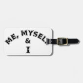 Étiquette À Bagage Moi-Même Et Je Typographie (Devant horizontal)