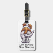 Étiquette À Bagage Moins d'aboiement, plus de baguage (Devant Vertical)