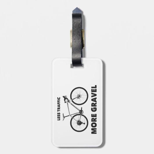 Étiquette À Bagage Moins de trafic Plus de gravier (Dos Vertical)