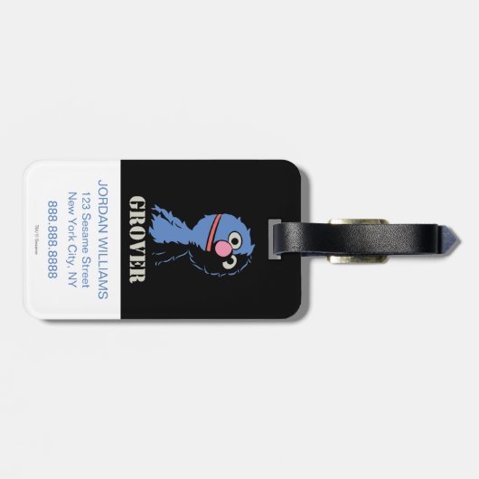 Étiquette À Bagage Moitié Grover (Dos horizontal)